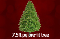 7.5ft pe pre-lit tree