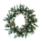 24 inch golden needle decoration wreath with led light