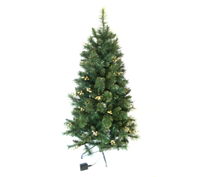 5ft golden needle tips pre-lit christmas tree