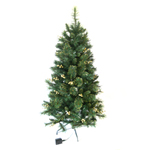 5ft golden needle tips pre-lit christmas tree