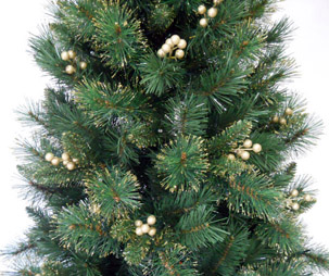 6ft golden needle tips pre-lit christmas tree