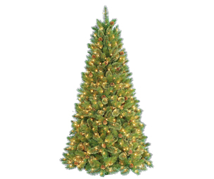 7ft cashmere needle mixed tips pre-lit tree