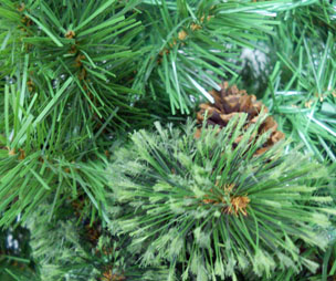 7ft cashmere needle mixed tips pre-lit tree