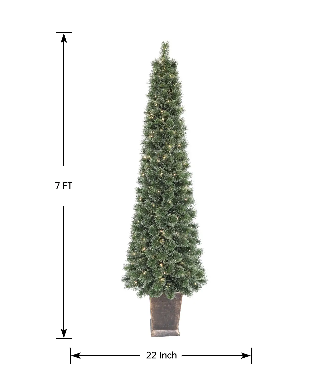 Pre-Lit Green Pine w/Pot