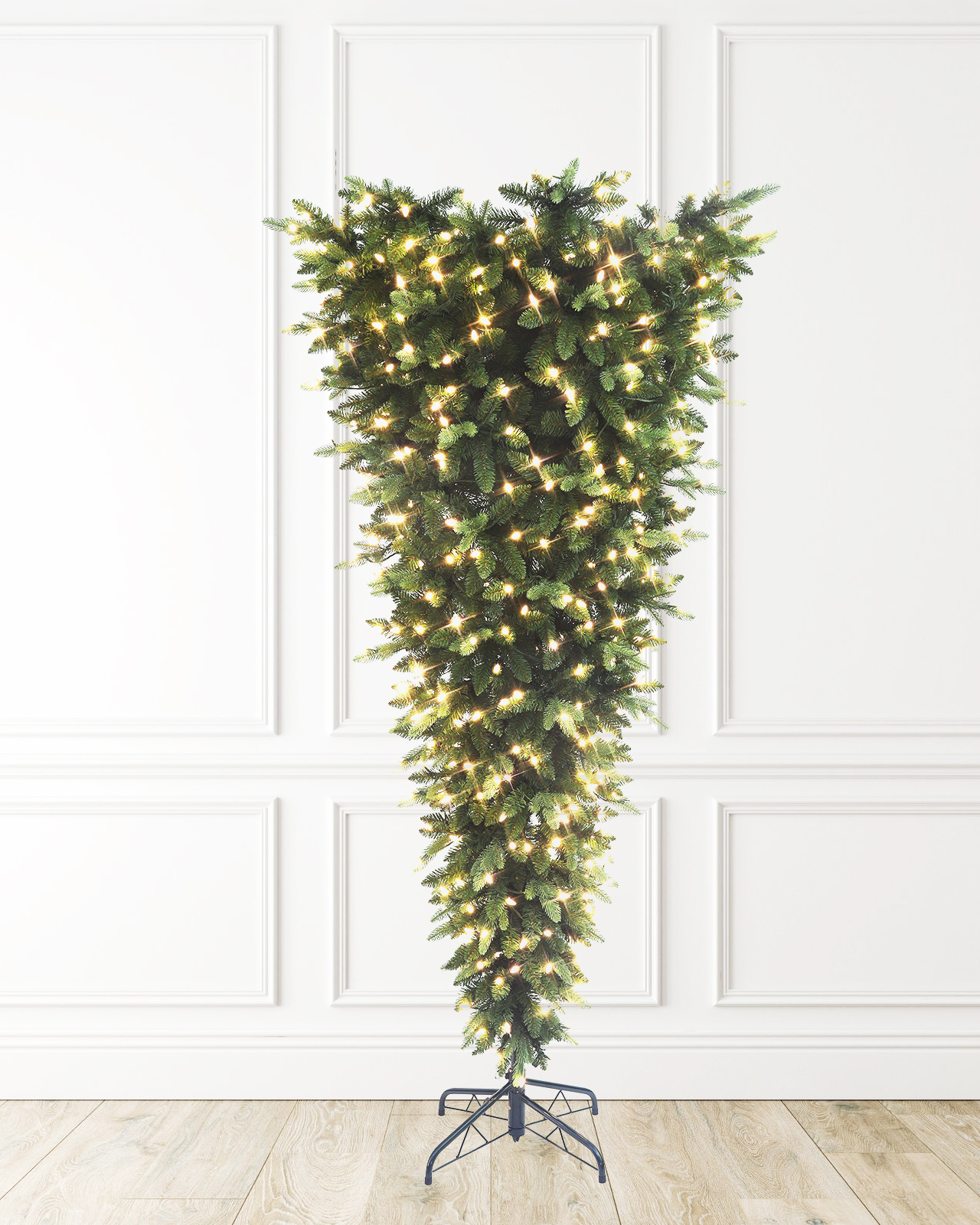 Pre-Lit Green Upsidedown Tree