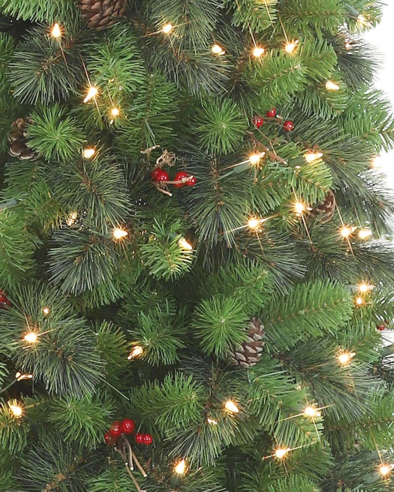 Pre-Lit Green Pine Tree-Slim
