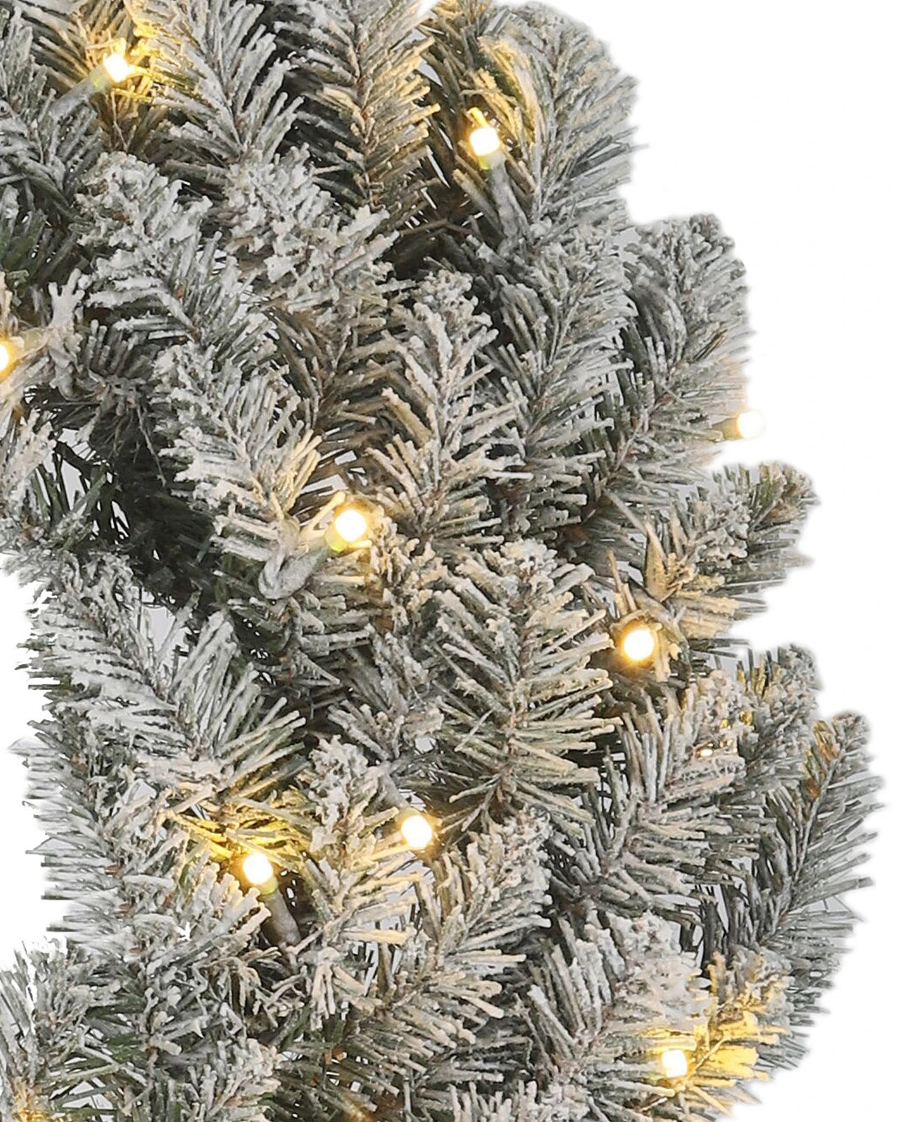 Pre-Lit Flocked Wreath