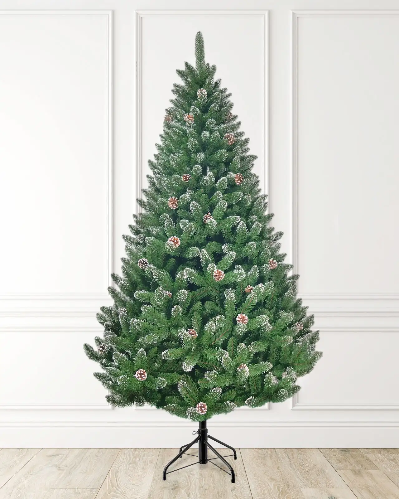 Pre-Lit Frosted Spruce w/ Pinecones