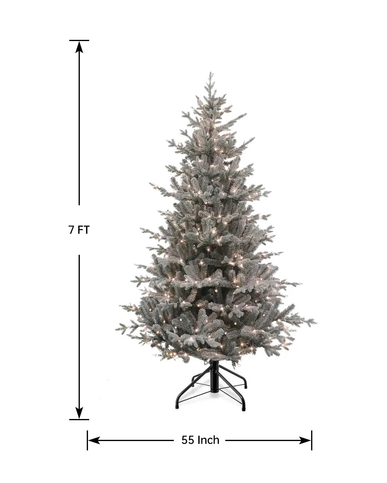 Pre-Lit Flocked Fir Tree