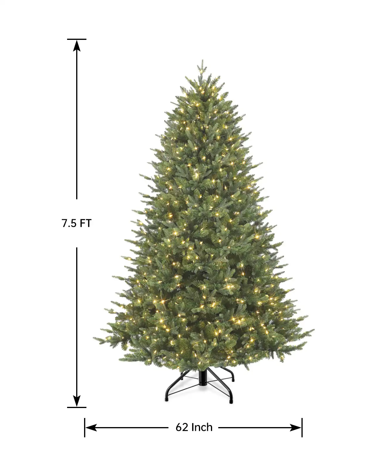 Pre-Lit Green Fir Tree w/ Power Pole