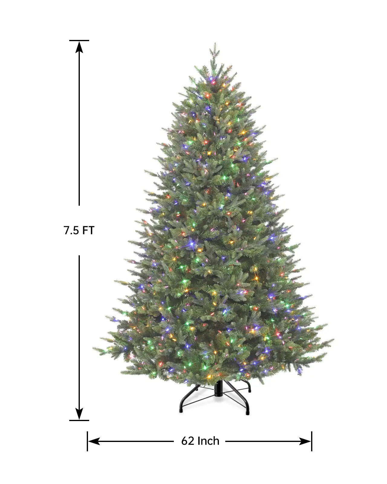 Pre-Lit Green Fir Tree w/ Power Pole