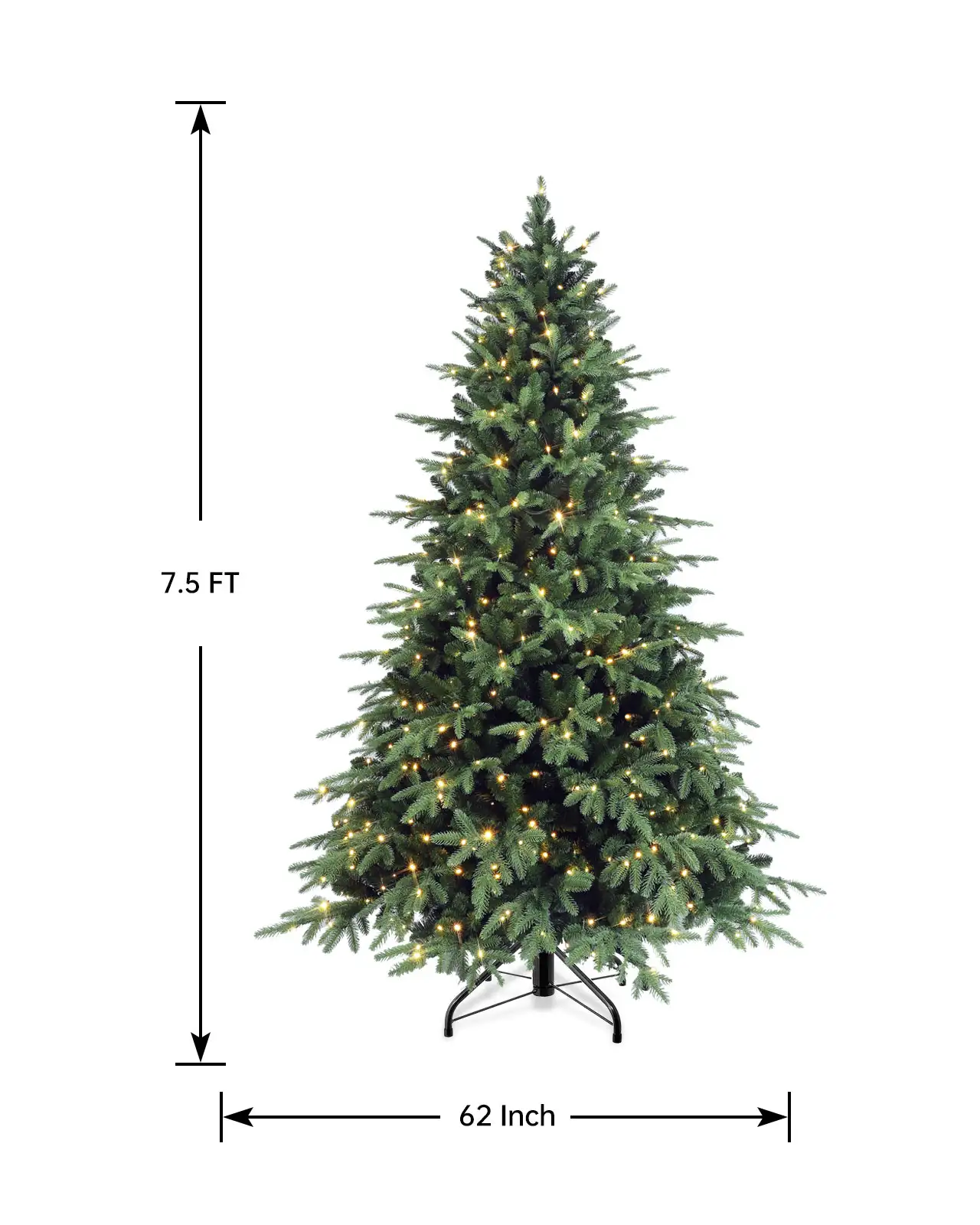 Pre-Lit Green Spruce Tree w/ Power Pole