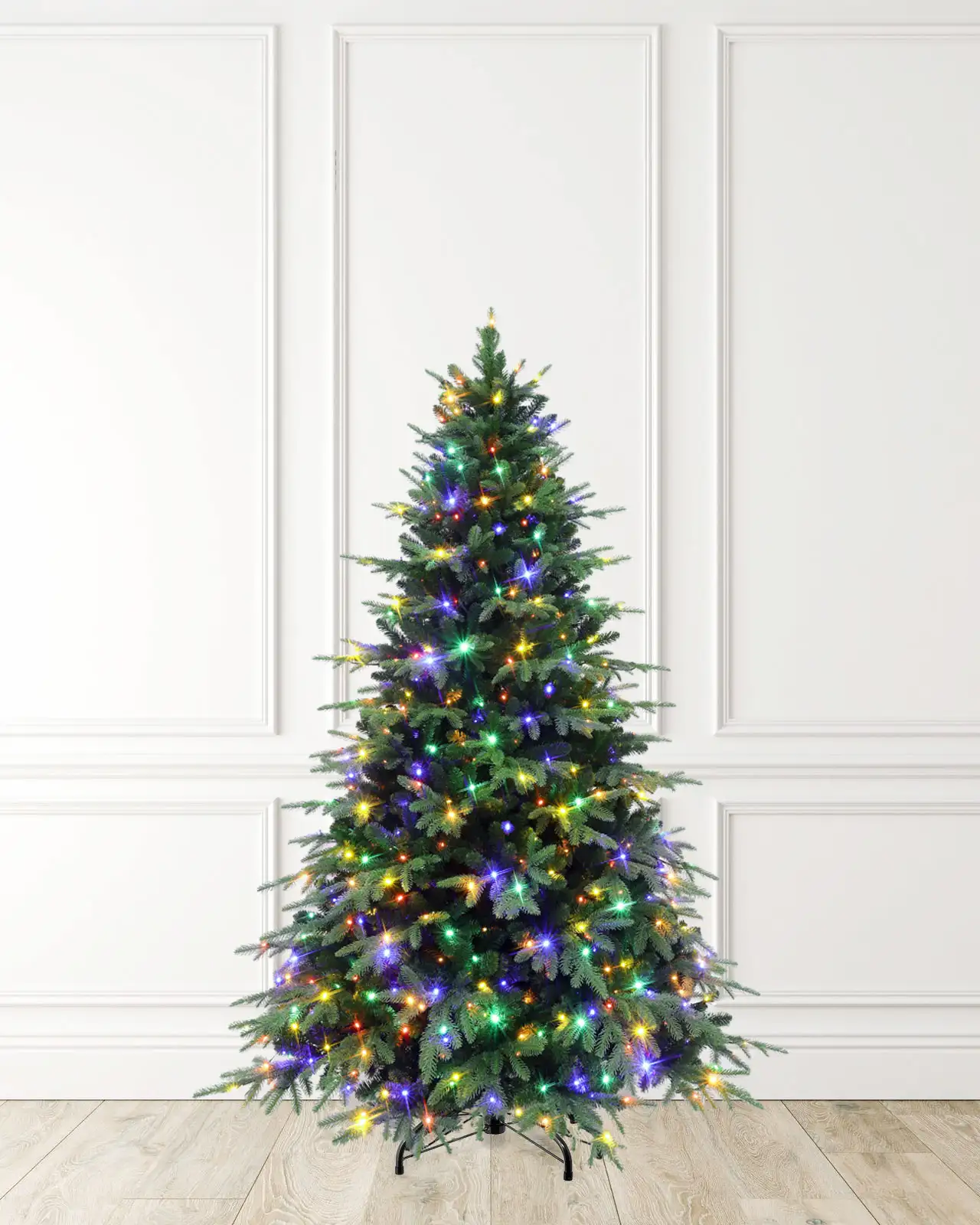 Pre-Lit Green Spruce Tree w/ Power Pole