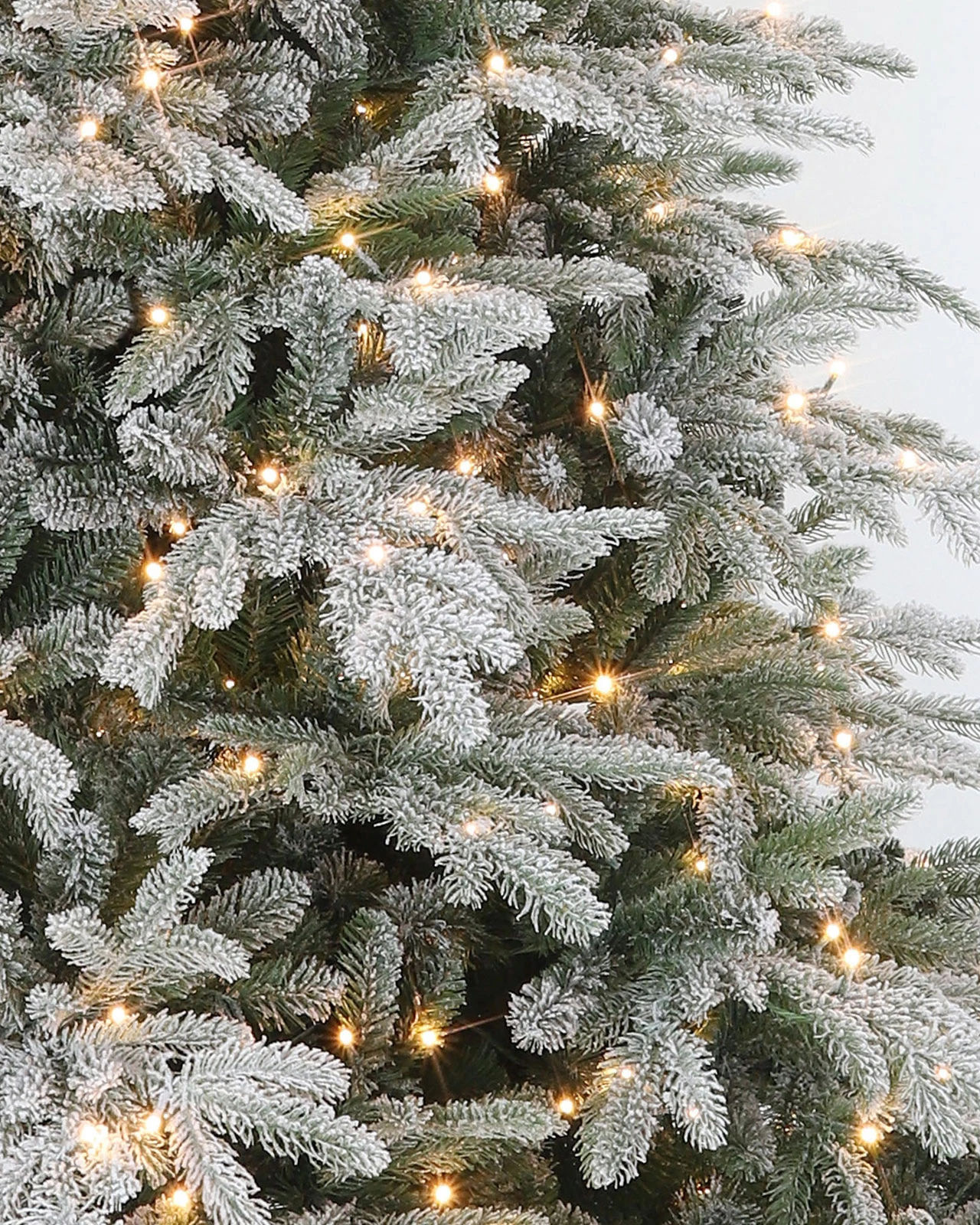 Pre-Lit Flocked Spruce Tree