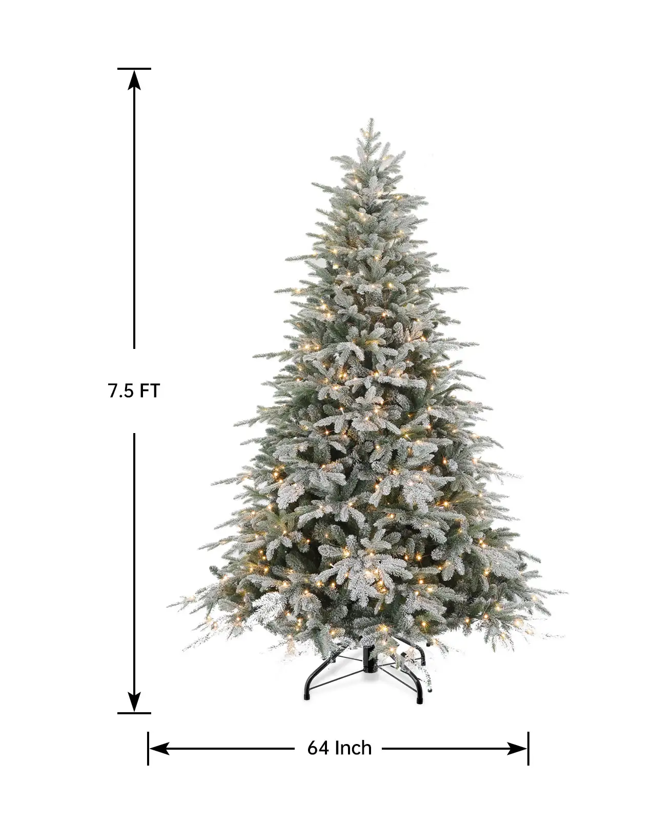 Pre-Lit Flocked Spruce Tree
