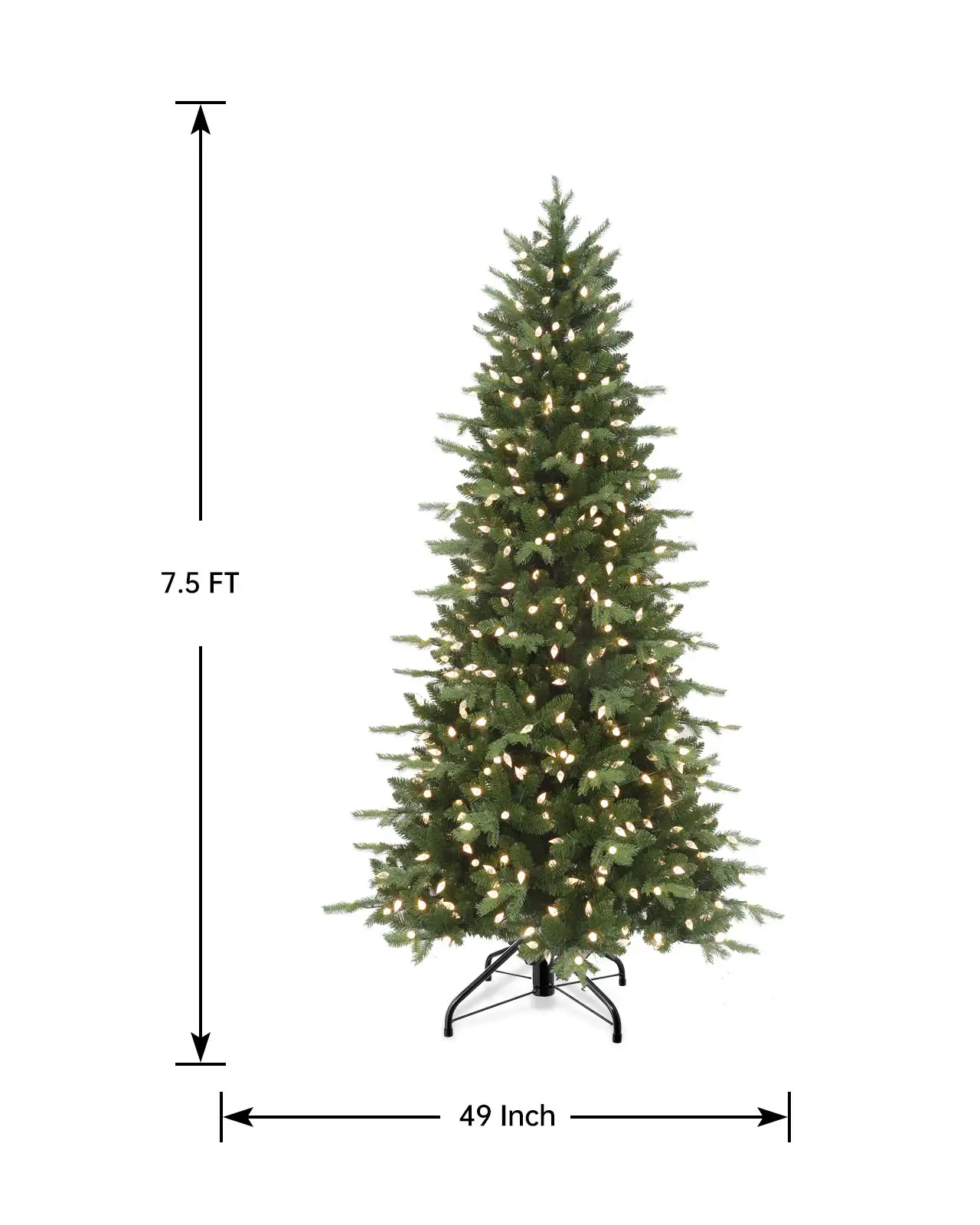 Pre-Lit Green Spruce Power Pole Tree-Slim