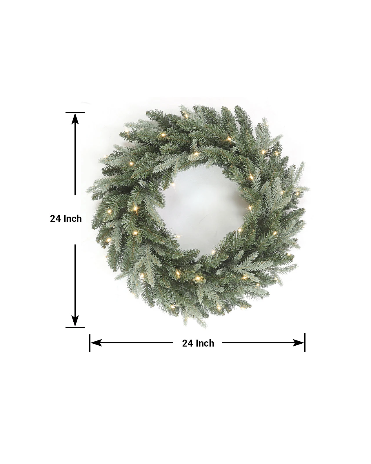 Pre-Lit Frosted Wreath