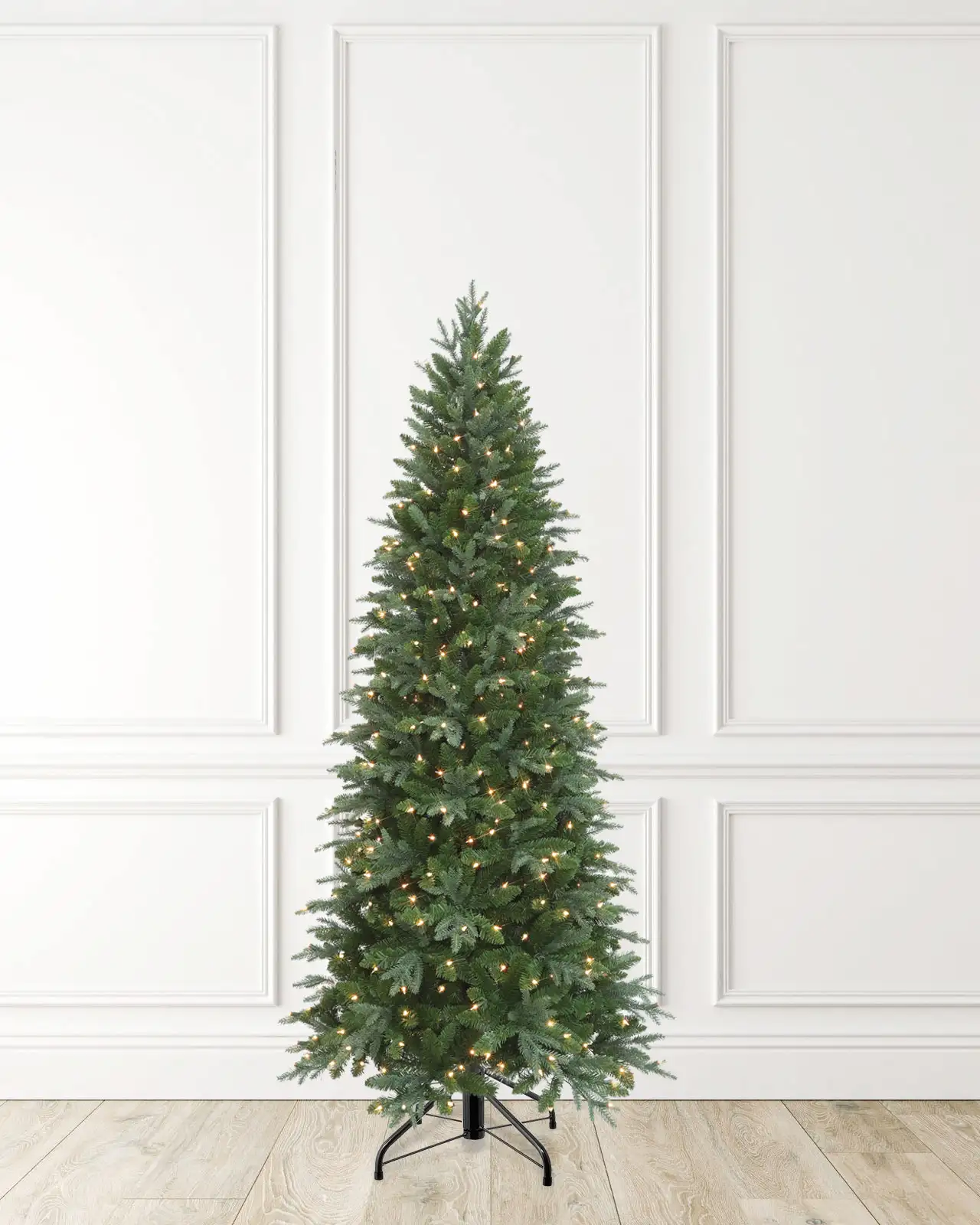 Pre-Lit Green Fir Power Pole Tree- Slim