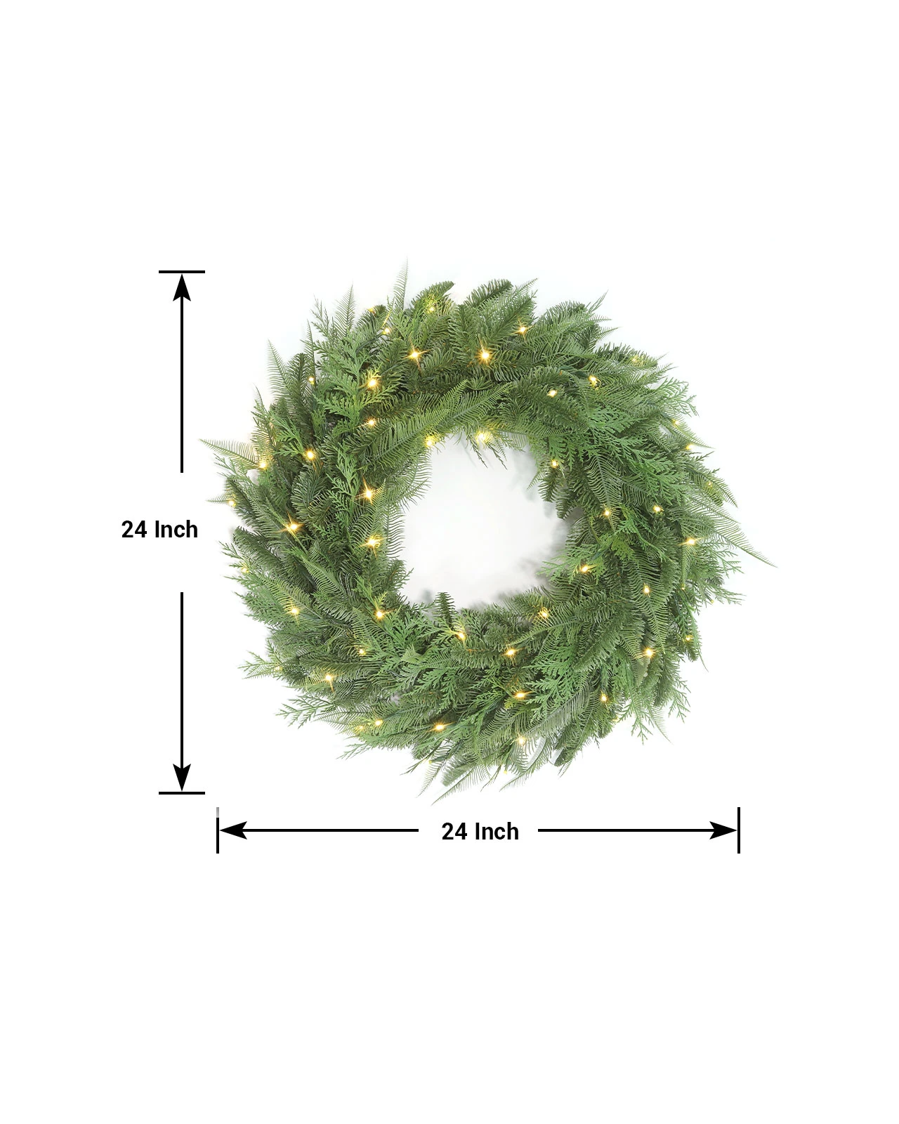 Pre-Lit Green Wreath