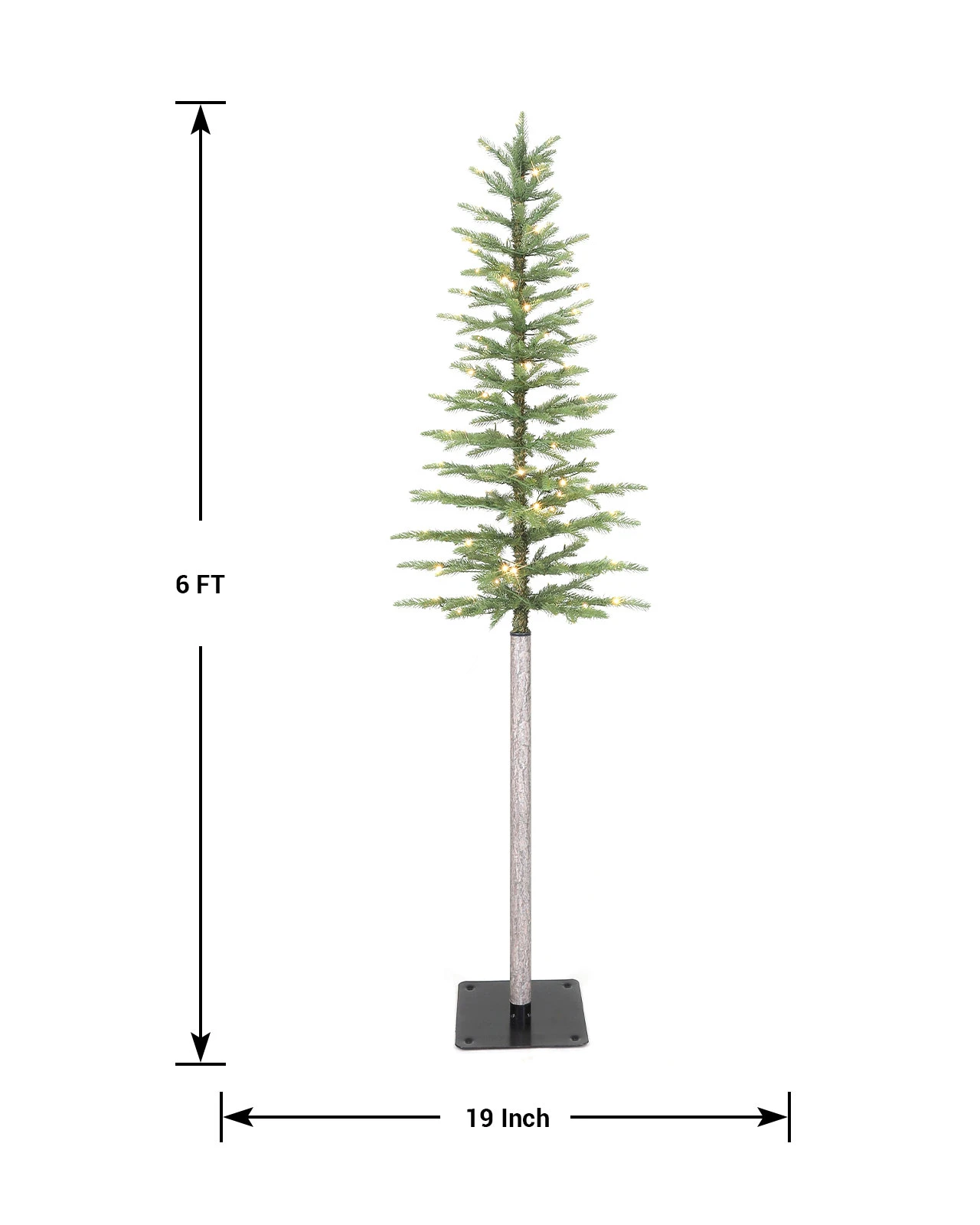 Pre-Lit Green Alpine Tree