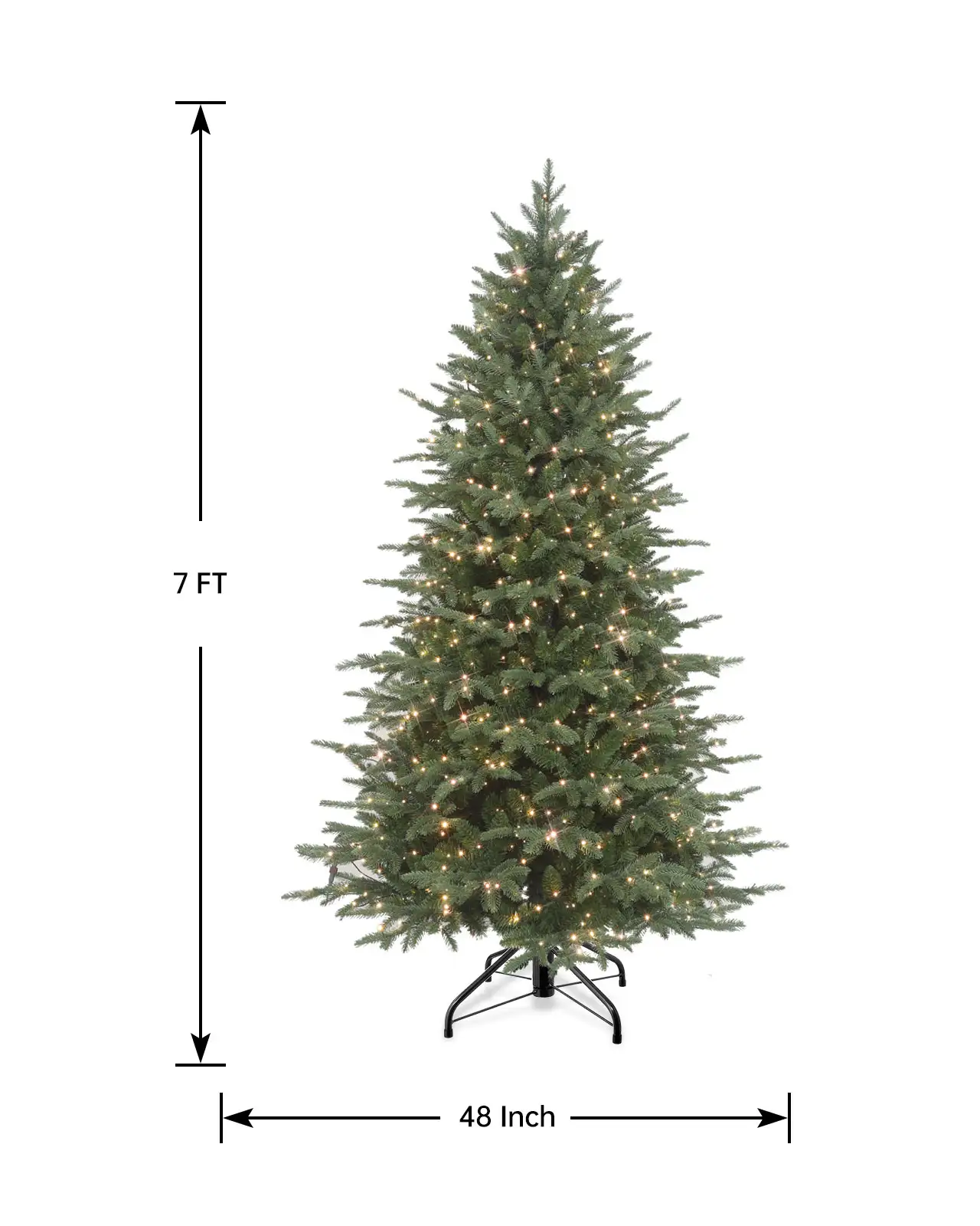 Pre-Lit Green Fir Power Pole Tree- Slim