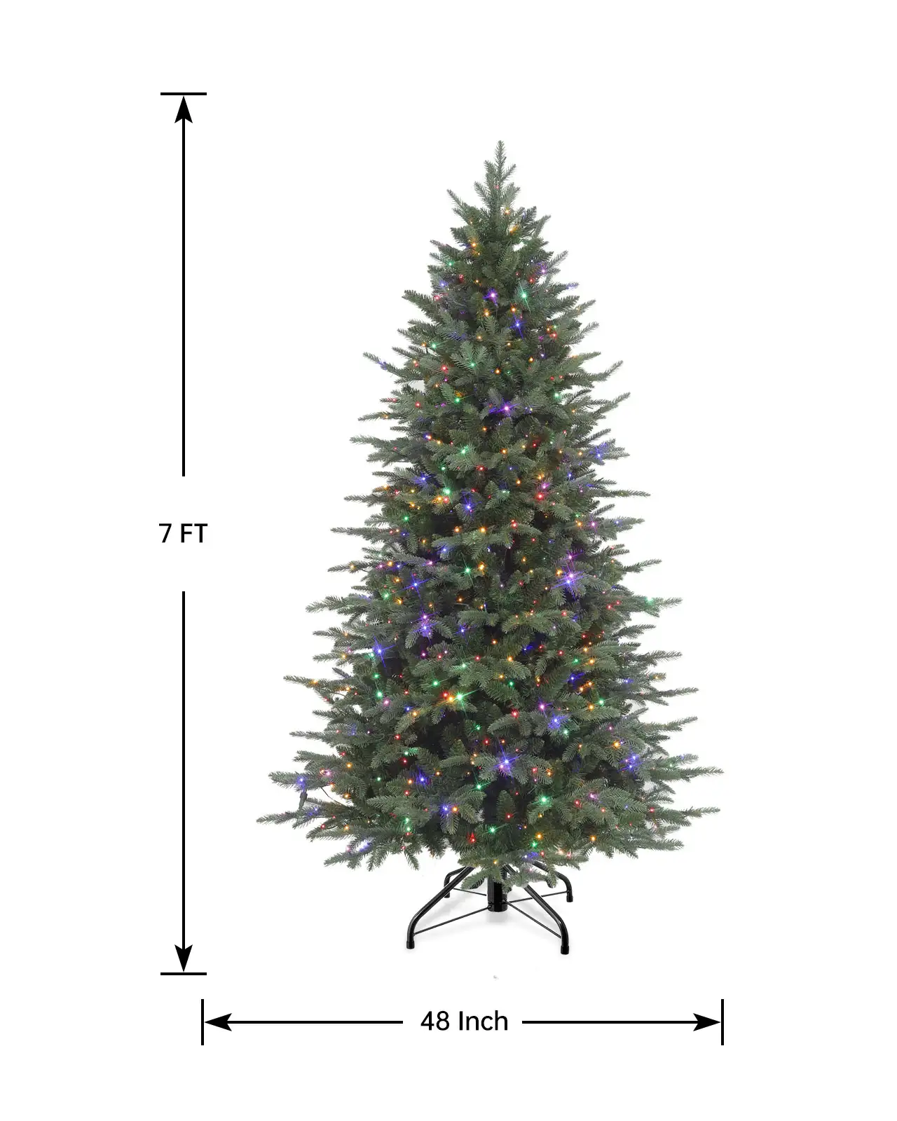 Pre-Lit Green Fir Power Pole Tree- Slim