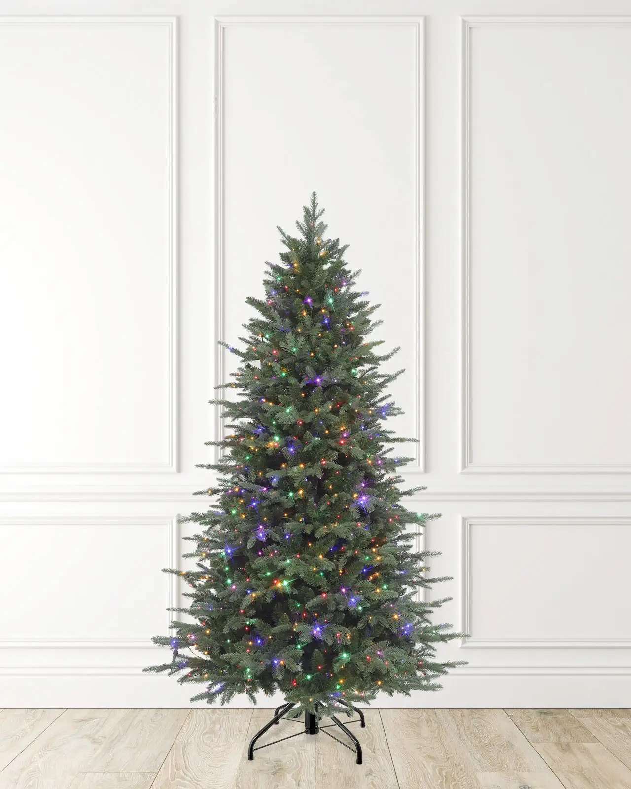 Pre-Lit Green Fir Power Pole Tree- Slim