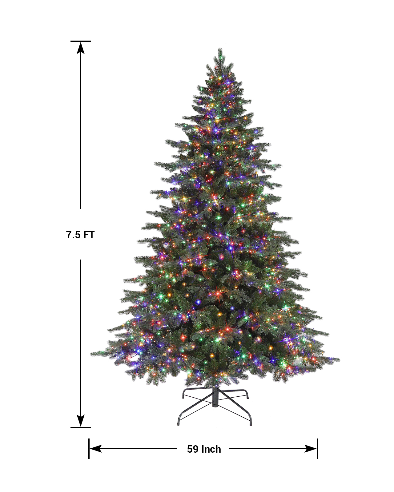 Pre-Lit Green Spruce Tree w/ Power Pole