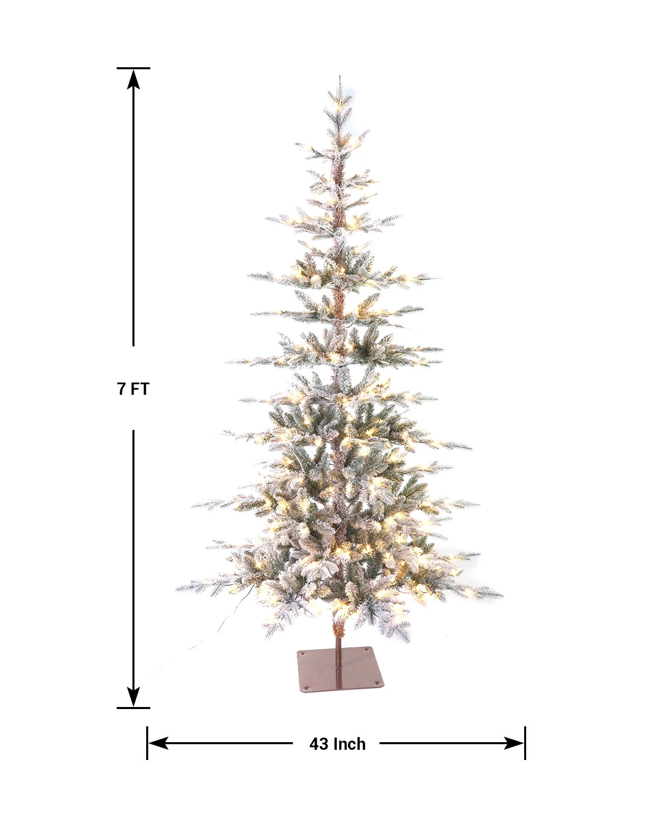 Pre-Lit Flocked Alpine Tree