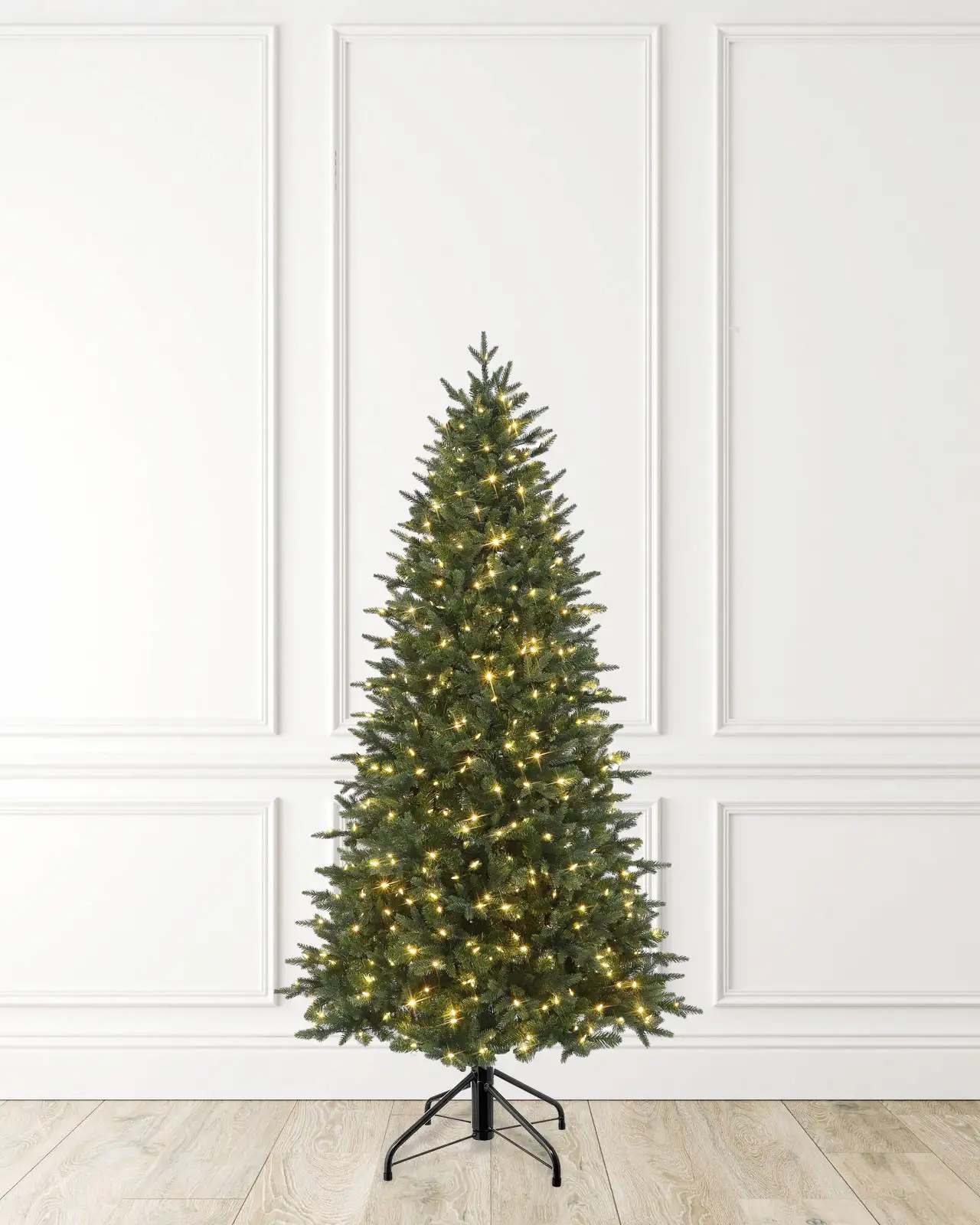 Pre-Lit Green Fir Power Pole Tree- Slim
