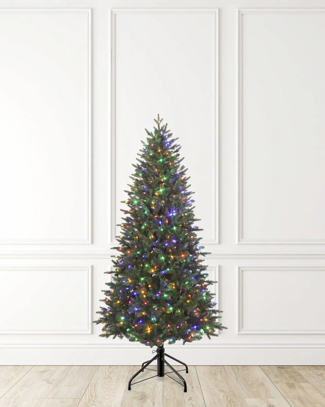 Pre-Lit Green Fir Power Pole Tree- Slim