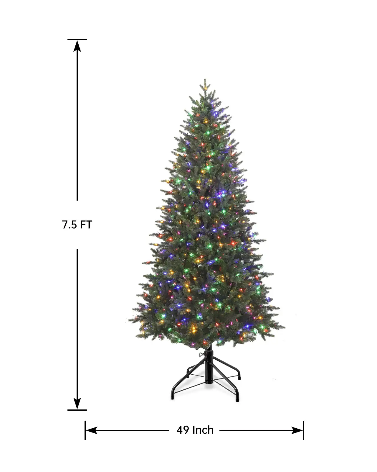 Pre-Lit Green Fir Power Pole Tree- Slim
