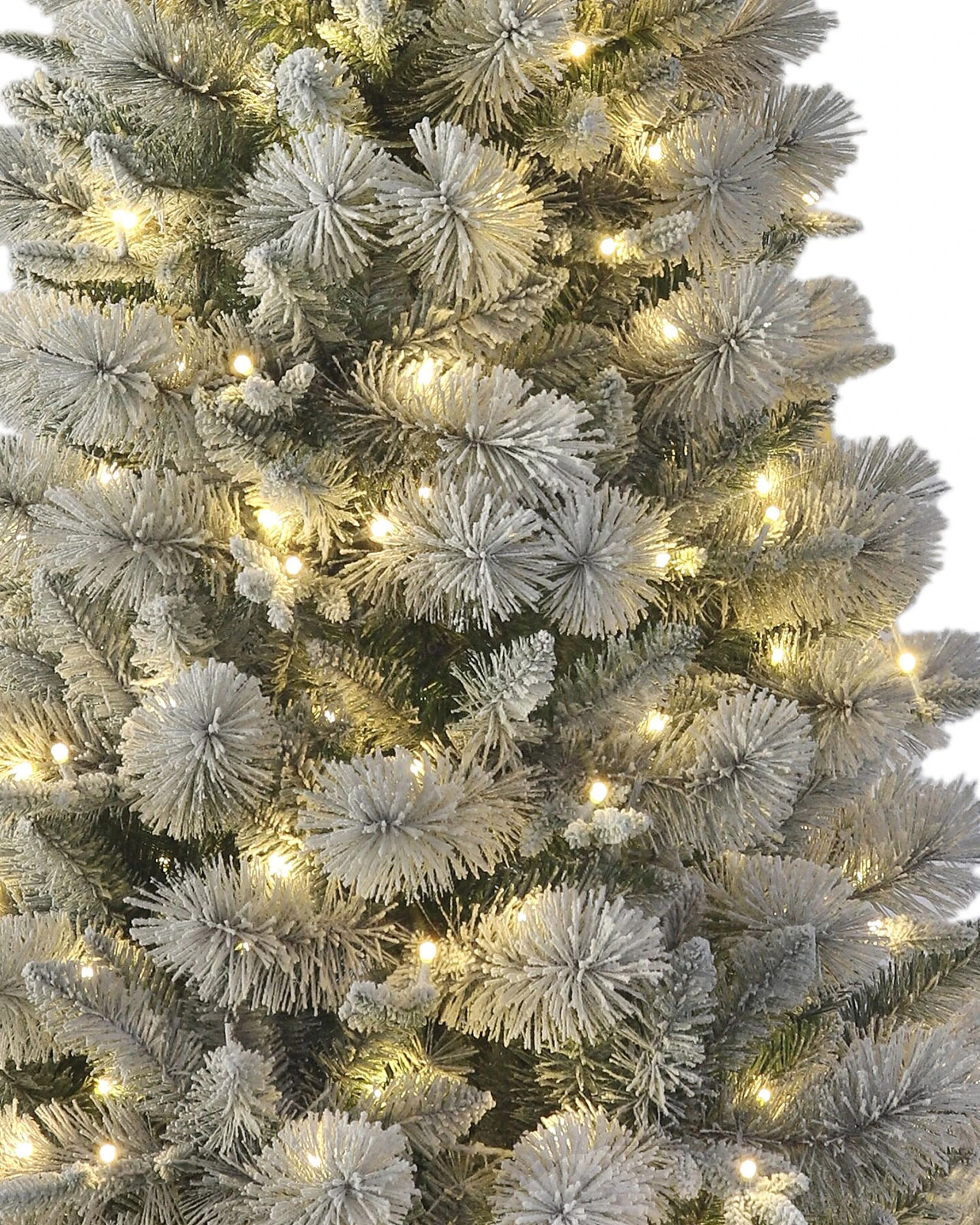 Pre-Lit Flocked Pine Tree