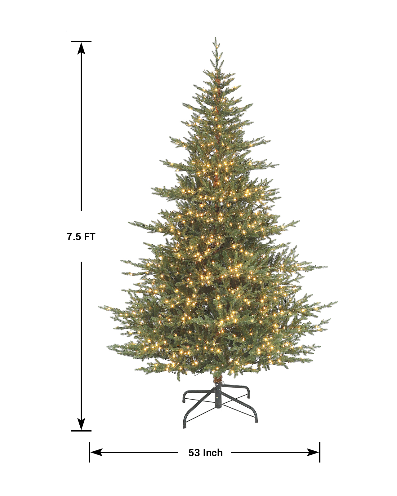 Pre-Lit Green Fir Tree w/ Power Pole