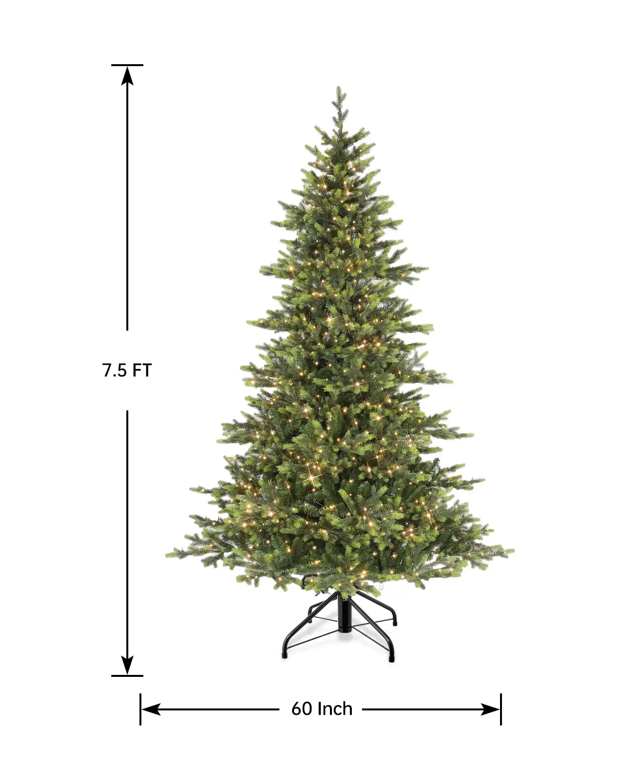 Pre-Lit Green Fir Tree w/ Power Pole