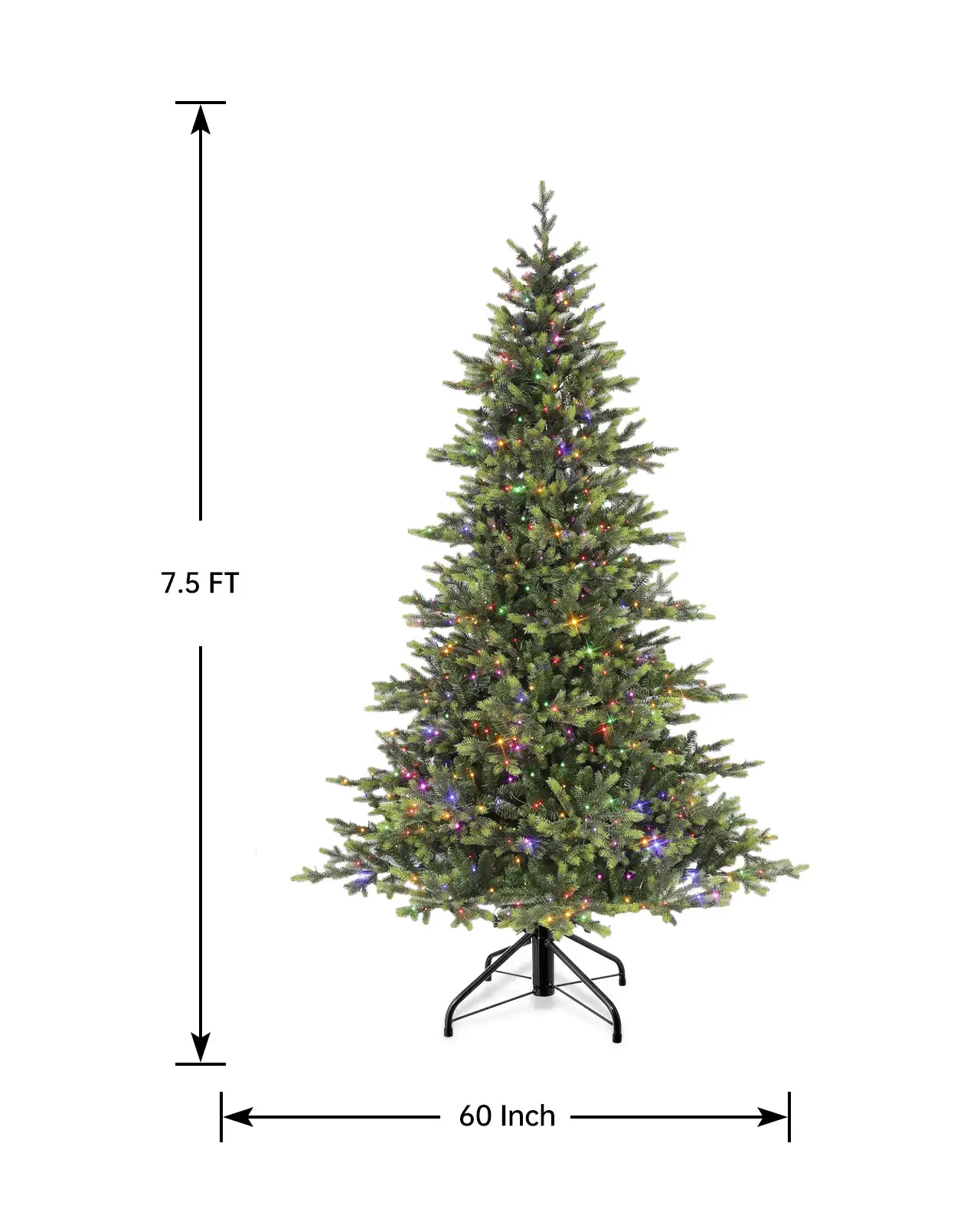 Pre-Lit Green Fir Tree w/ Power Pole