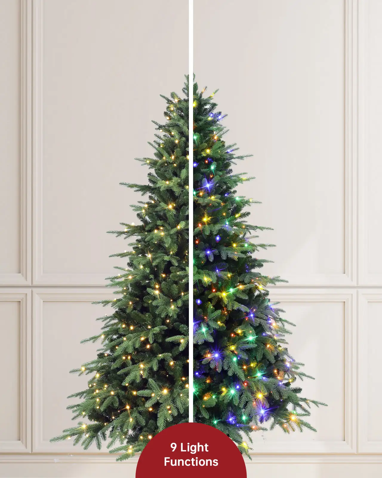 Pre-Lit Green Spruce Tree w/ Power Pole