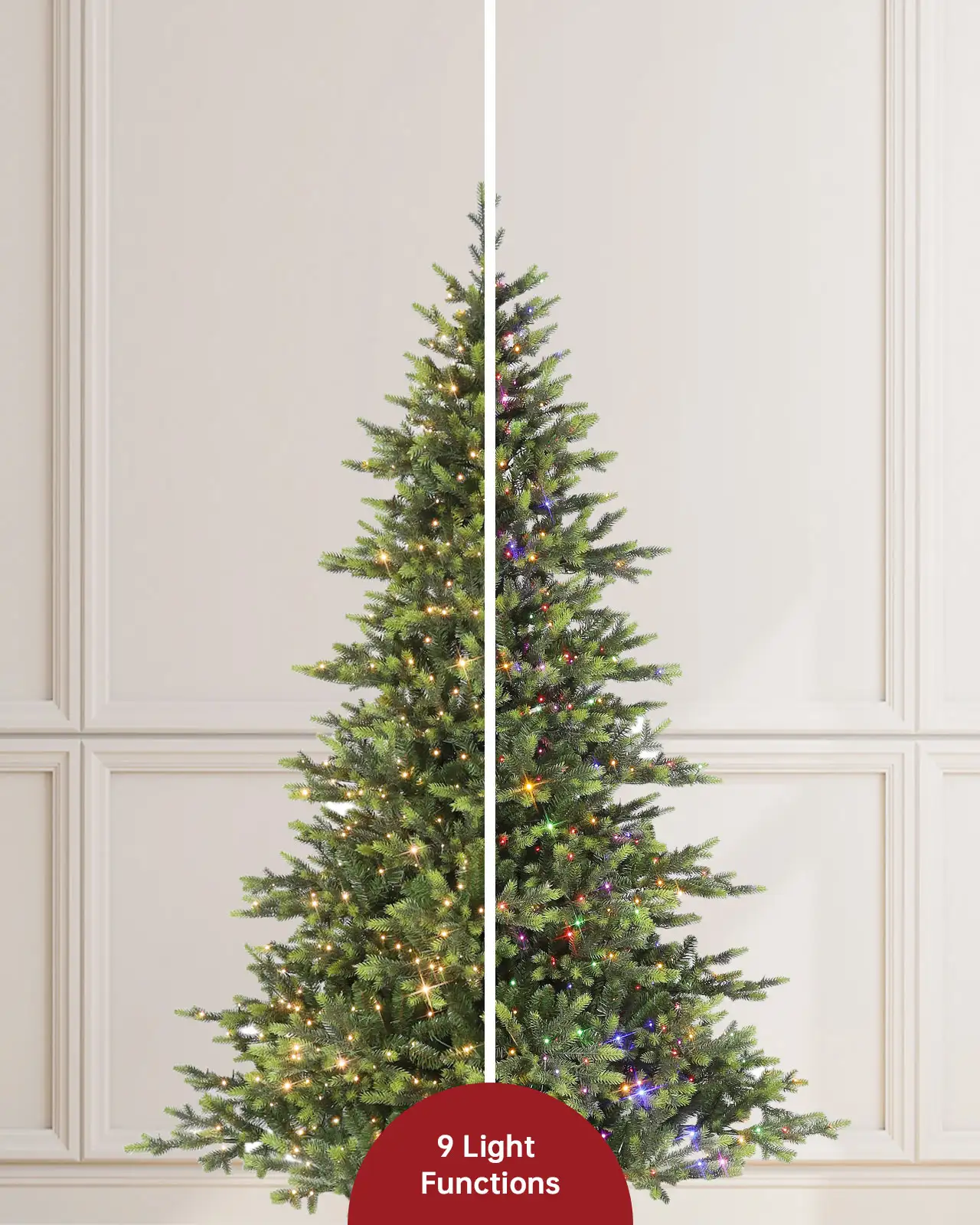 Pre-Lit Green Fir Tree w/ Power Pole