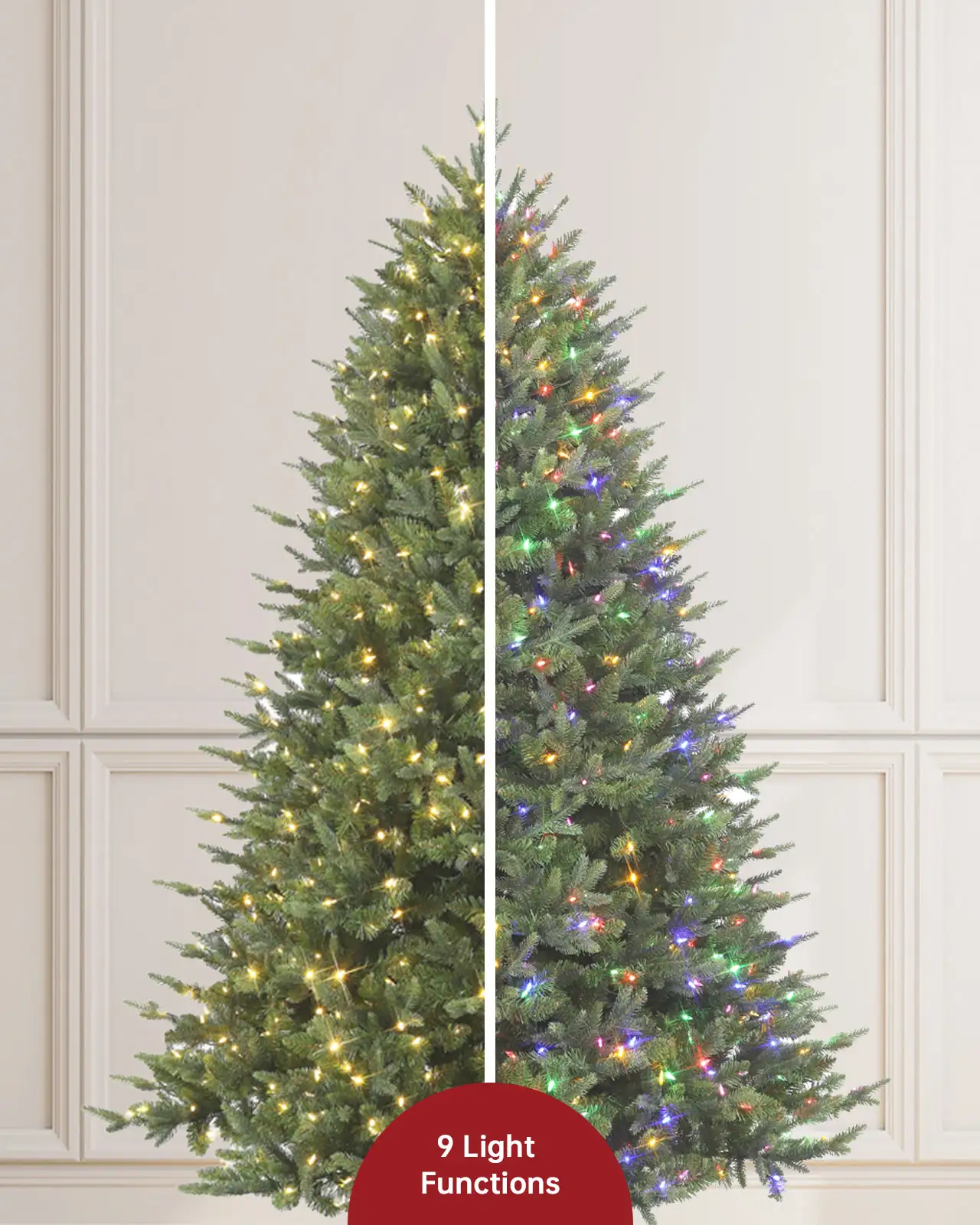 Pre-Lit Green Fir Tree w/ Power Pole