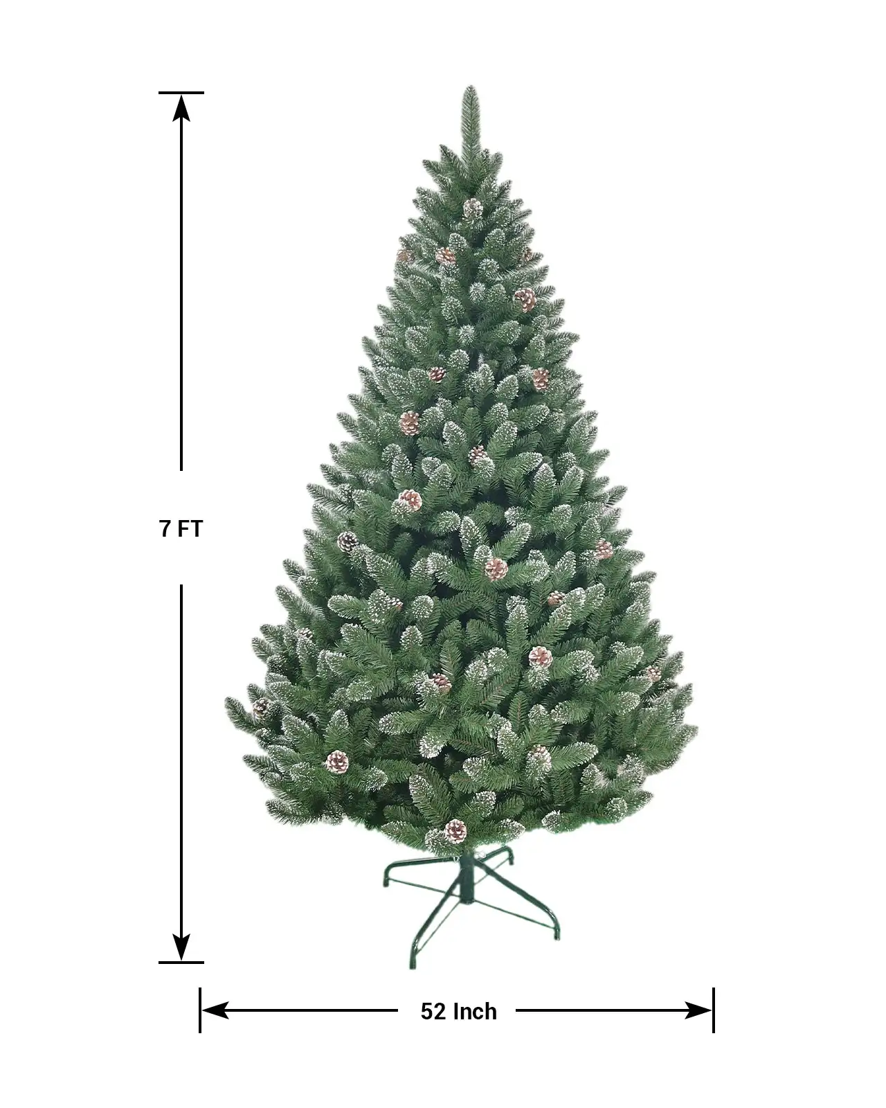 Pre-Lit Frosted Spruce w/ Pinecones